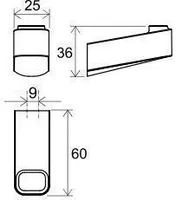 KONKS RAVAK 60X25X36MM, MUST TD 110.20