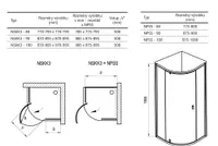 DUŠINURK RAVAK NEXTY NSKK3-100 MUST, 100X100X195CM