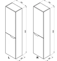 VANNITOAKAPP RAVAK SB CLASSIC 400 L