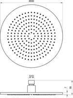 VIHMADUŠŠ RAVAK 980.60RGB 250MM, ROSE GOLD