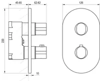 TERMOSTAATSEGISTI RAVAK CHROME II 067.20 MUST, PEIDETUD