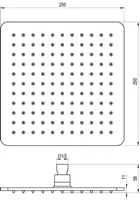 DUŠIOTSIK ÜLADUŠILE RAVAK 250MM, VALGE MATT