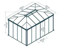 AIAPAVILJON LEDRO 3600 HALL 360X360CM