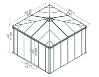 AIAPAVILJON LEDRO 3600 HALL 360X360CM