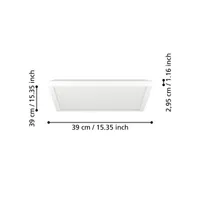 PLAFOON EGLO ROVITO-R IP44 2700-6500K 39X39CM PULT VALGE