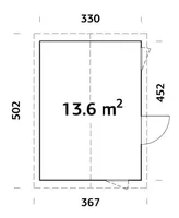 ELEMENTMAJA PALMAKO NORDIC HEDWIG 13,6M²