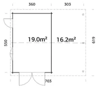 GARAAŽ PALMAKO ROGER 19,0+16,2M² PUITVÄRAVAGA
