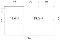 GARAAŽ PALMAKO ROGER 19,0+33,2M² ALGKOMPLEKT