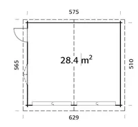 GARAAŽ PALMAKO ROGER 28,4M² SEKTSIOONUKSEGA