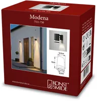 VÄLISVALGUSTI KONSTSMIDE MODENA SEINALE 35W IP44 GU10 MUST