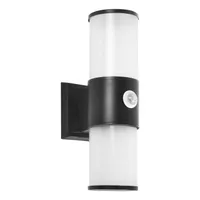 VÄLISVALGUSTI DALIA 2XE27 2X15W IP54 MUST SENSORIGA