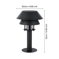 VÄLISVALGUSTI EGLO CHIAPPERA VÄIKE POST E27 IP44 MUST