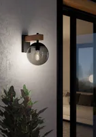 VÄLISVALGUSTI EGLO BUFALAT SEINALE E27 IP44 MUST/PUIT