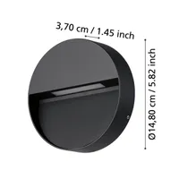 VÄLISVALGUSTI MARUGGIO SEINALE 150CM IP65 MUST