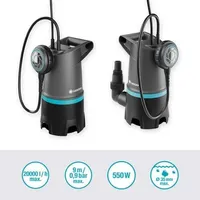 TÜHJENDUSPUMP GARDENA 20000 BASIC MUST VESI, UJUKLÜLITIGA