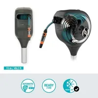 VOOLIKUPOOLI KOMPLEKT VAIAGA GARDENA ROLL-UP S 15M, VALGE