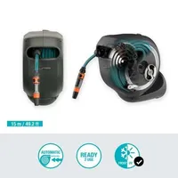 VOOLIKUPOOLI KOMPLEKT SEINALE GARDENA ROLL-UP S 15M, VALGE