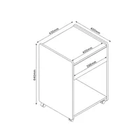 ABILAUD / ÖÖKAPP LESTER 43X40XH64CM, MELAMIIN
