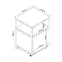 ABILAUD / ÖÖKAPP LESTER 40X36XH60CM, MELAMIIN
