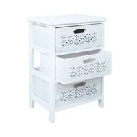 KUMMUT MIHKLI 3-SAHTLIGA 40X29X58CM, VALGE