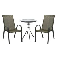 AIAMÖÖBLIKOMPLEKT DUBLIN LAUD JA 2 TOOLI, KULDPRUUN