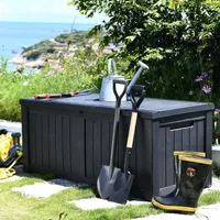 SÄILITUSKAST PRAIA 143X67,5X60,5CM/450L, MUST PLASTIK