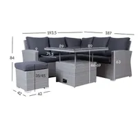 AIAMÖÖBLIKOMPLEKT SAMUEL LAUD, NURGADIIVAN JA TUMBA