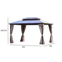 VARIKATUS SUNSET 3X4XH2/2,7M, PRUUN/TAUPE