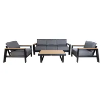 AIAMÖÖBLIKOMPLEKT FELINO LAUD, DIIVAN JA 2 TOOLI, MUST