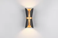 SEINALAMP TRIO COAT 2XGU10 IP20 MATT MUST/KULDNE