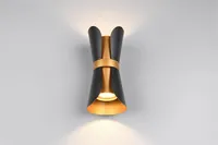 SEINALAMP TRIO COAT 2XGU10 IP20 MATT MUST/KULDNE