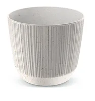 LILLEPOTT PROSPERPLAST RYFO ECO WOOD Ø14,6CM VALGE