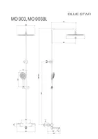 ÜLADUŠI KOMPLEKT BLUE STAR MODENA MO 903BL TERM. SEGISTIGA MUST MATT