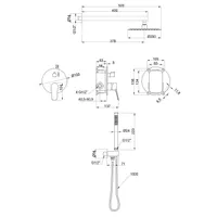 ÜLADUŠI KOMPLEKT INVENA 2F ALONIA TREND LÄIKIV MUST PEIDETUD