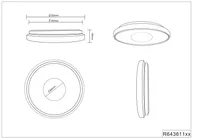 PLAFOON LED TRIO BUNDA 34CM 16W KROOM
