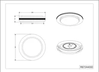 PLAFOON LED TRIO CARTIDA 17W VALGE