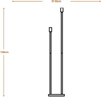 PÕRANDALAMP LEDVANCE DECOR STICK 2XE27 TUMEHALL