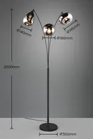 PÕRANDALAMP TRIO LUMINA 3XE14 MATT MUST