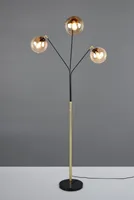 PÕRANDALAMP TRIO PAXTON  3XE27 MATT MUST/KULDNE