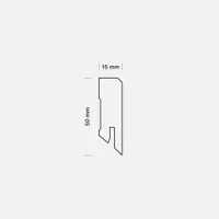 SOKLILIIST PEDROSS MDF 6054 SILE TAMM TORINO 15X50MM 2,4M