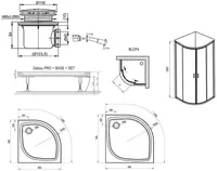 DUŠIKOMPLEKT RAVAK 5IN1 X-POINT XP1CP4, SET 16 ALUMIINIUM