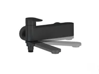 VANN RAVAK CHROME SLIM 170X75CM SETV14 SEGISTIGA, MUST