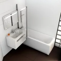 VANN RAVAK CHROME 170X75CM SETV23L VANNISEINAGA, VALGE