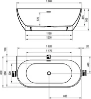 VANN RAVAK FREEDOM W 166X80CM
