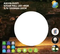 AIAVALGUSTI SOLAR PALL LED +RGB 3,7V 1200MAH 20CM