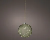 JÕULUKUJU PALL 40LED KLAAS 20CM ROHELINE