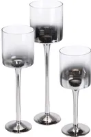 KÜÜNLAHOIDJATE KOMPLEKT 3-OSALINE KLAAS HÕBE