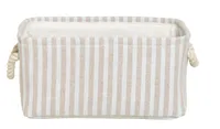 HOIUKAST 4LIVING TEKSTIILIST TRIIBULINE 32X22X16CM, KREEM/VALGE