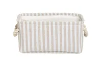 HOIUKAST 4LIVING TEKSTIILIST TRIIBULINE 28X18X14CM, KREEM/VALGE