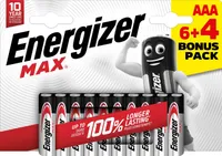 PATAREI ENERGIZER MAX ALKALINE AAA 1,5V 10TK PAKIS